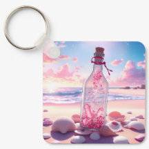 Transparante romantische drijvende fles