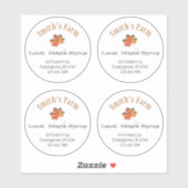 Transparante ronde aangepaste esdoorn siroop Stick Sticker (Vel)