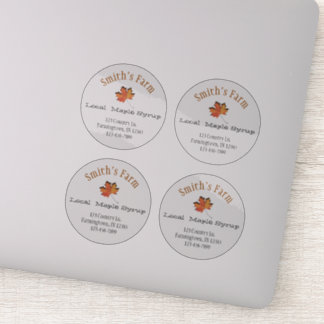 Transparante ronde aangepaste esdoorn siroop Stick Sticker