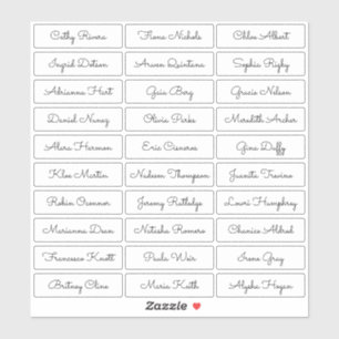 Transparante schattige de namen van de manuscriptg sticker