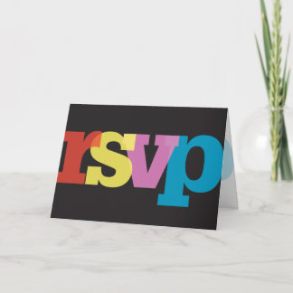 Transparante Serif RSVP Kaart