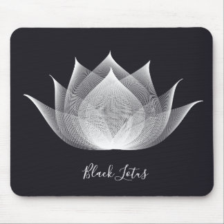 Transparante Sjabloon van Lotus Black en White Flo Muismat