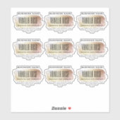 Transparante sojakaars Etiketten Gouden Opal Spark Sticker (Vel)