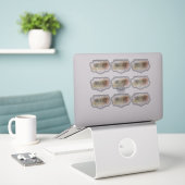 Transparante sojakaars Etiketten Gouden Opal Spark Sticker (Laptop op bureau)
