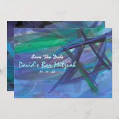 TRANSPARANTE STAR Bat Bar Mitzvah sparen de Datum Save The Date (Voorkant / Achterkant)