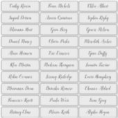 Transparante stijlvolle sticker voor scriptgastnam (Voorkant)