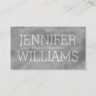 Transparante tekst voor wolkenmist visitekaartje