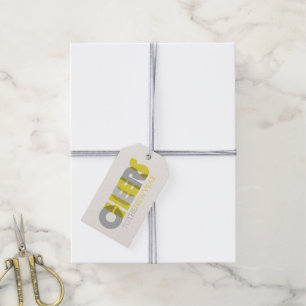 Transparante Vetgedrukte Cheers Voor De Nieuwjaars Cadeaulabel