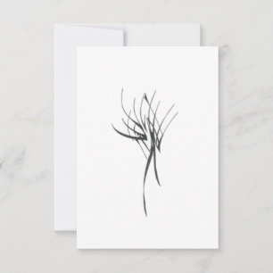 Transparante Zwarte Witte Abstracte Tribale Tatoea Bedankkaart