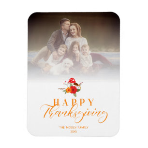 Transparency Happy Thanksgiving Family Foto Magneet