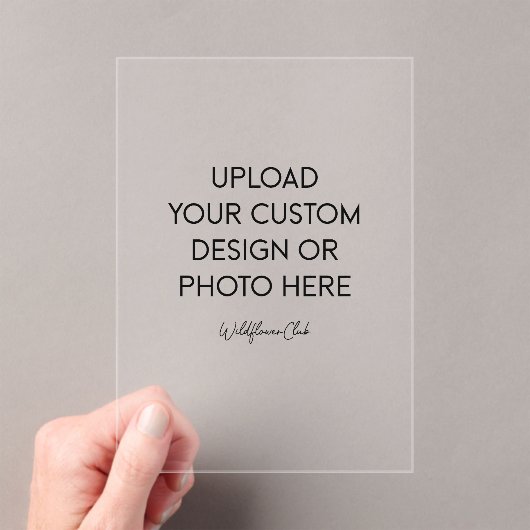 Transparent Acrylic Invitations Acryl Uitnodigingen (Insitu (Draagbaar))