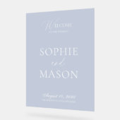 Transparent Acrylic Wedding Welcome Sign (Angle)