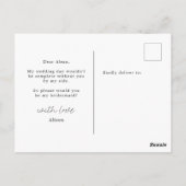 Transparent Blue Faux Foil Bridesmaid Invitation (Dos)