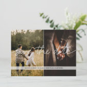 Transparent Deux Photo Enregistrer La Carte Date (Debout devant)