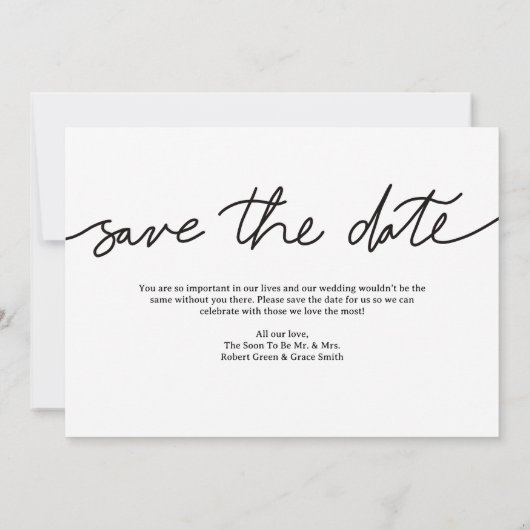 Transparent Deux Photo Enregistrer La Carte Date (Dos)