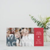 Transparent Frohe Weihnachten en Carte photo rouge (Debout devant)