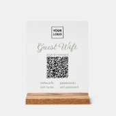 Transparent Guest WiFi Sign with QR Code (Recto)