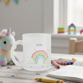 Transparent Rainbow Clouds Personalized Kids' Mug 