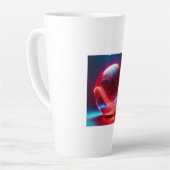 Transparent Reflective  Red Globe With Starbursts Latte Mok (Linkerhoek)