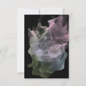 Transparent Soie Élégant Enregistrer La Carte Date (Devant)