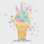 Transparent Unicorn Sticker  (Devant)