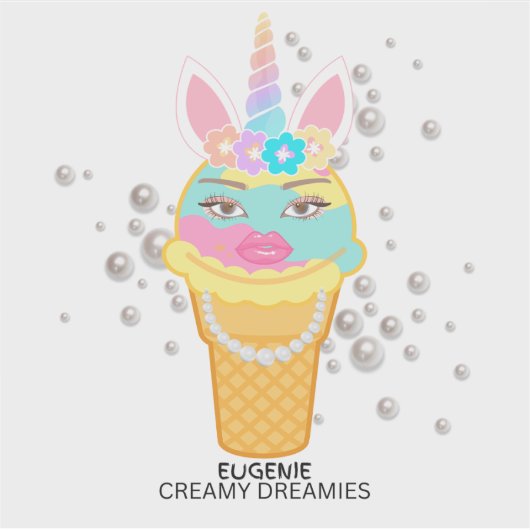 Transparent Unicorn Sticker  (Devant)