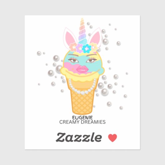 Transparent Unicorn Sticker  (Feuille)