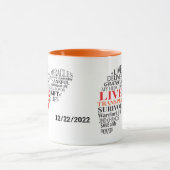 Transplant de foie personnalisé Survivant Mug de c (Centre)