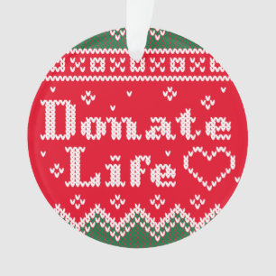 Transplant Donate Life van brei-kerstsweater Ornament