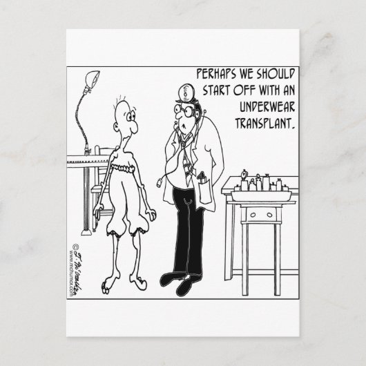 Transplant ondergoed briefkaart (Voorkant)