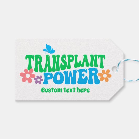 Transplant Power Retro  Cadeaulabel (Voorkant (Horizontaal))