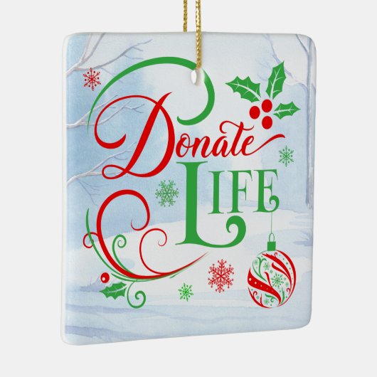  Transplant Recipient Kerstkerami Keramisch Ornament (Rechts)