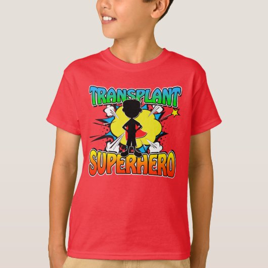 Transplant Superheld Boy's Transplant Recipient T-shirt (Voorkant)