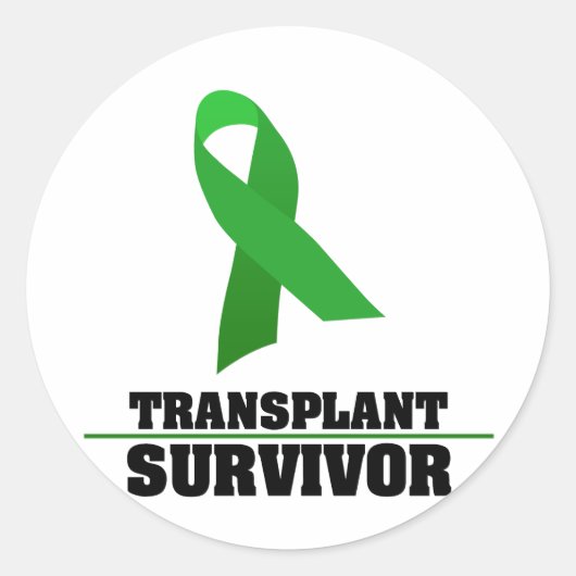 Transplant Survivor Ronde Sticker (Voorkant)