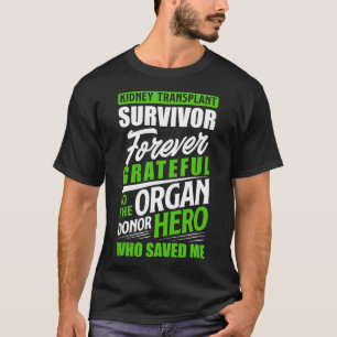 Transplantaat overlevende orgaan nierdonor ontvang t-shirt