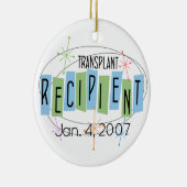 transplantaatontvanger en aangepaste foto keramisch ornament (Rechts)