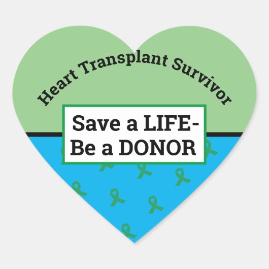  transplantatie orgaandonatie hart sticker (Voorkant)