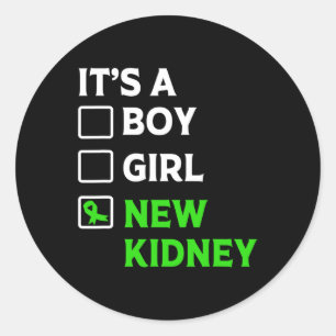 Transplantatie overlevende nieuwe nier eigenaar ronde sticker