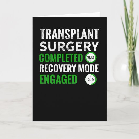 Transplantatie Surgery Recovery | Transplant Survi Kaart (Voorkant)