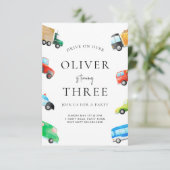 Transport Anniversaire Invitation Pour Enfants (Debout devant)