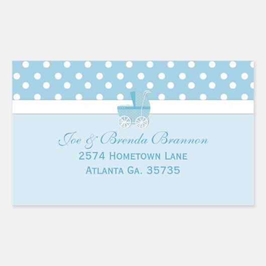 Transport bleu et Étiquettes de adresse Pois (Devant)