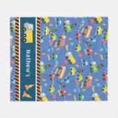 Transport Blue. Fleece Deken (Voorkant (Horizontaal))