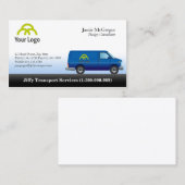 Transport Blue Van Cartes de visite (Devant / Derrière)