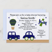 Transport/Cambridge Baby Shower Invitations (Devant / Derrière)