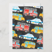 Transport Camion Anniversaire Fête Invitation (Dos)