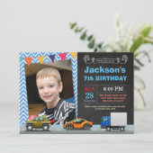 Transport Camion Anniversaire Photo Invitation (Debout devant)