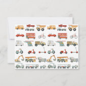 Transport City Camion Carte de remerciements d'ann (Dos)