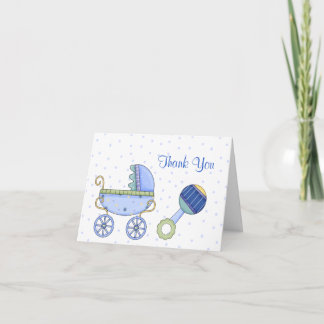 Transport de bébé et Carte de remerciements de béb