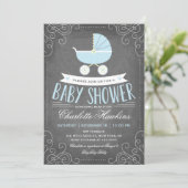 Transport de bébés| Invitation Baby shower (Debout devant)