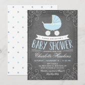 Transport de bébés| Invitation Baby shower (Devant / Derrière)